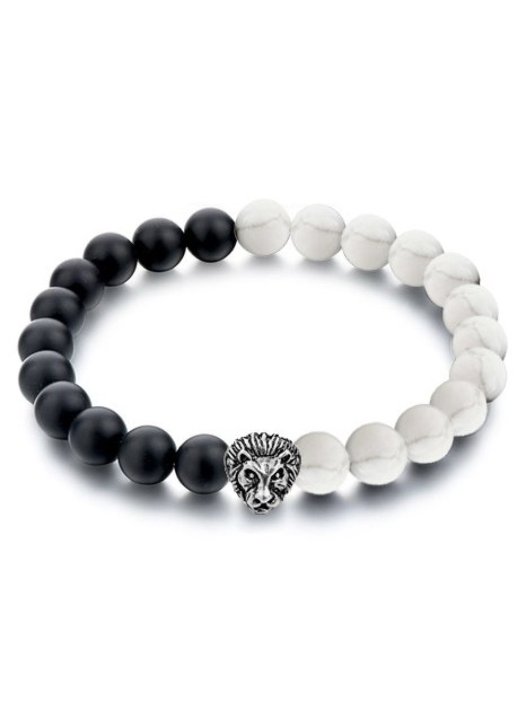 YouBella Fashion Jewellery Natural Healing Stones Divine Black and White Beads Daily Fancy Stylish Couple Bracelet for Men/Women/Boys/Girls