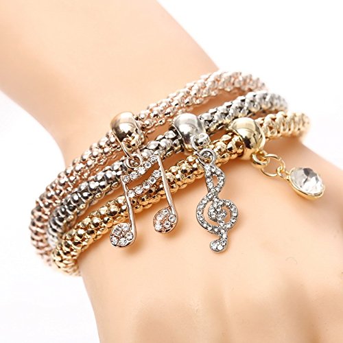 YouBella Crystal Bracelet Bangle Jewellery for Women(Silver and Rose Gold)