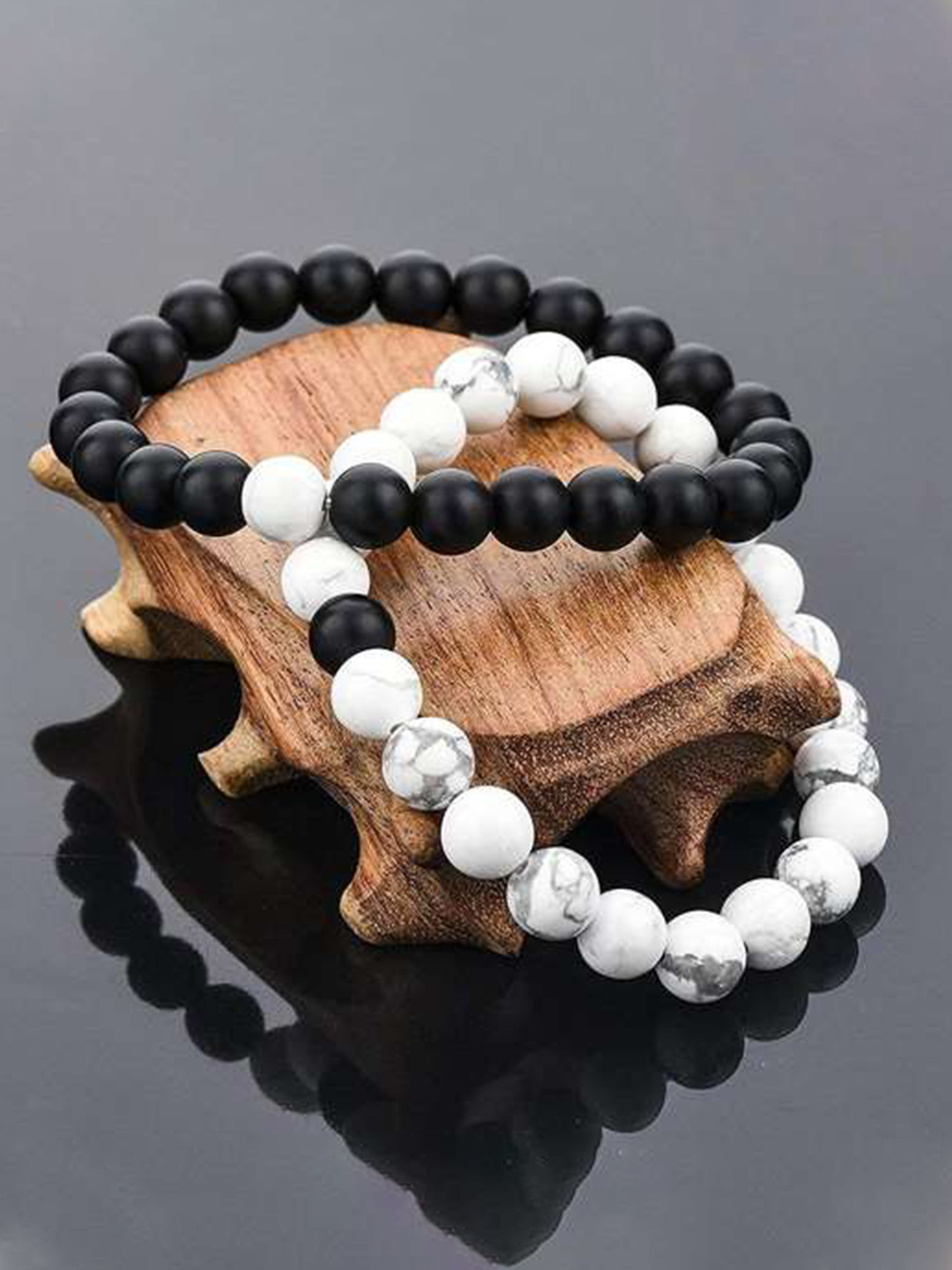 YouBella Multicolour Natural Stones Stylish Couple Love Bracelet for Girls/Women/Boys/Men