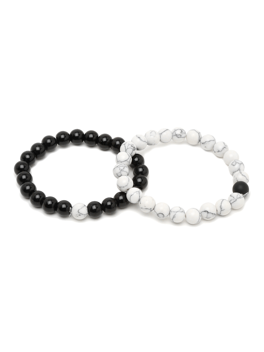 YouBella Multicolour Natural Stones Stylish Couple Love Bracelet for Girls/Women/Boys/Men