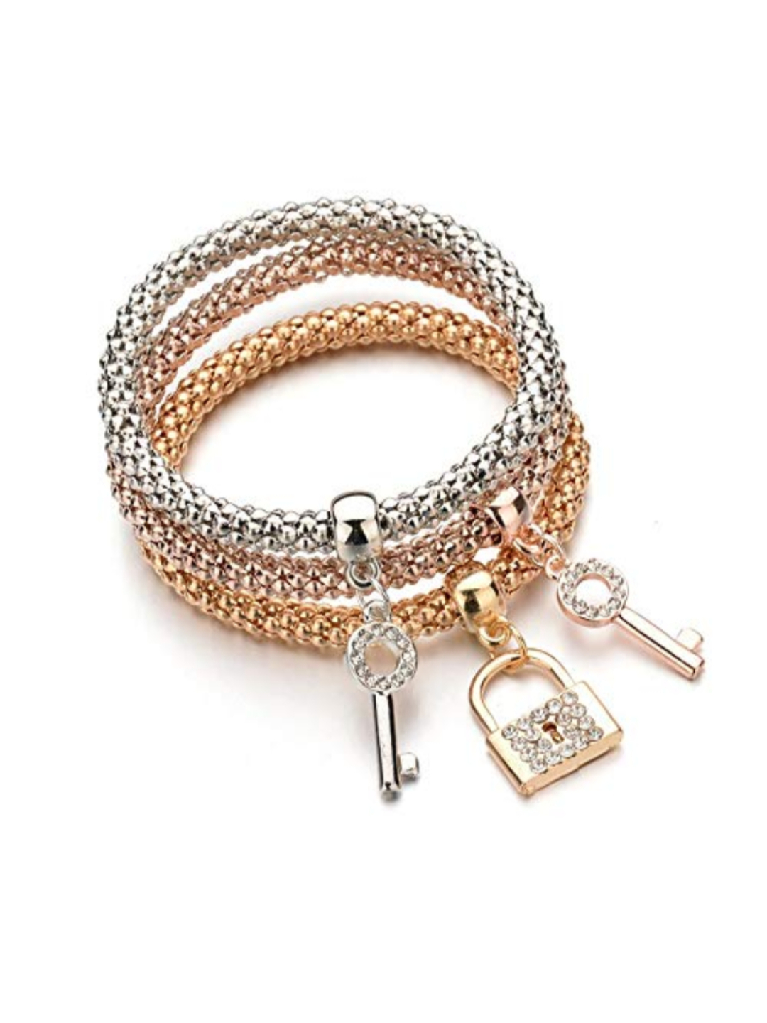 YouBella Jewellery Silver and Rose Gold Crystal Bracelet Bangle Jewellery for Girls and Women (Style - 3)