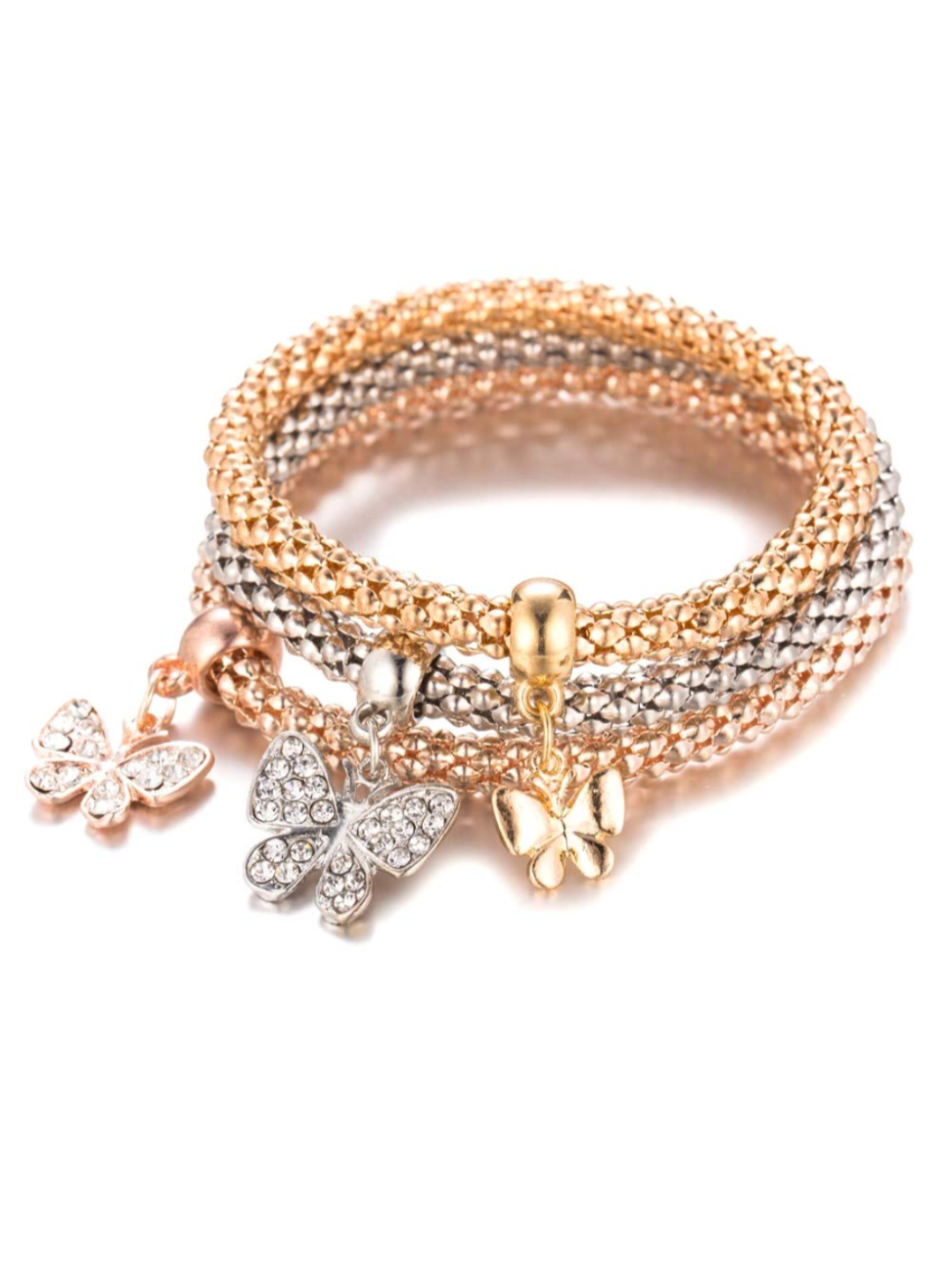 YouBella Jewellery Silver and Rose Gold Crystal Bracelet Bangle Jewellery for Girls and Women (Style - 5)