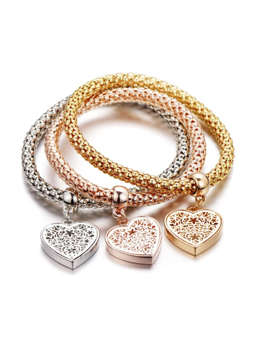 YouBella Jewellery Silver and Rose Gold Crystal Bracelet Bangle Jewellery for Girls and Women (Style - 7)