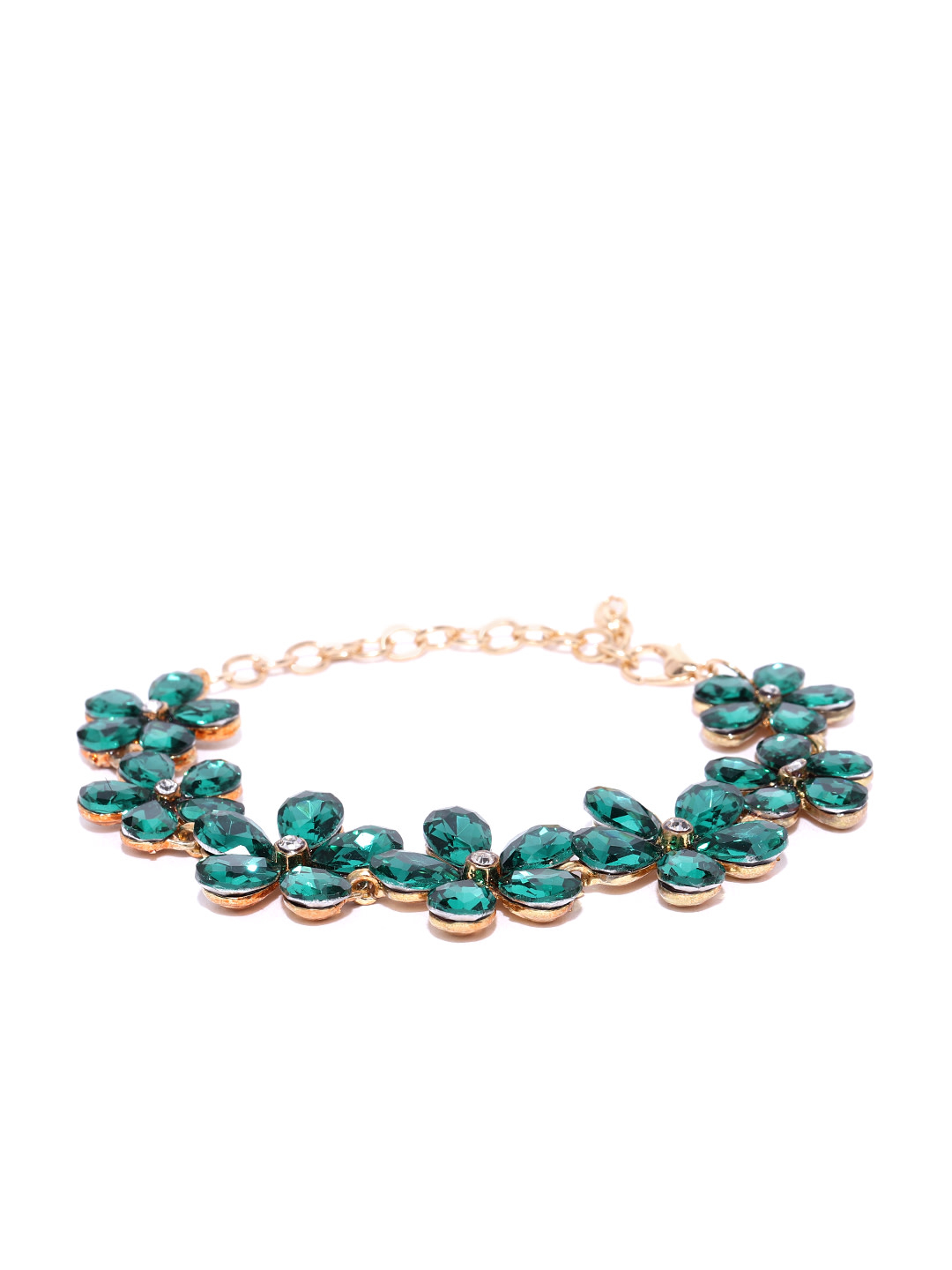 YouBella Navy Blue Gold-Plated Handcrafted Link Bracelet
