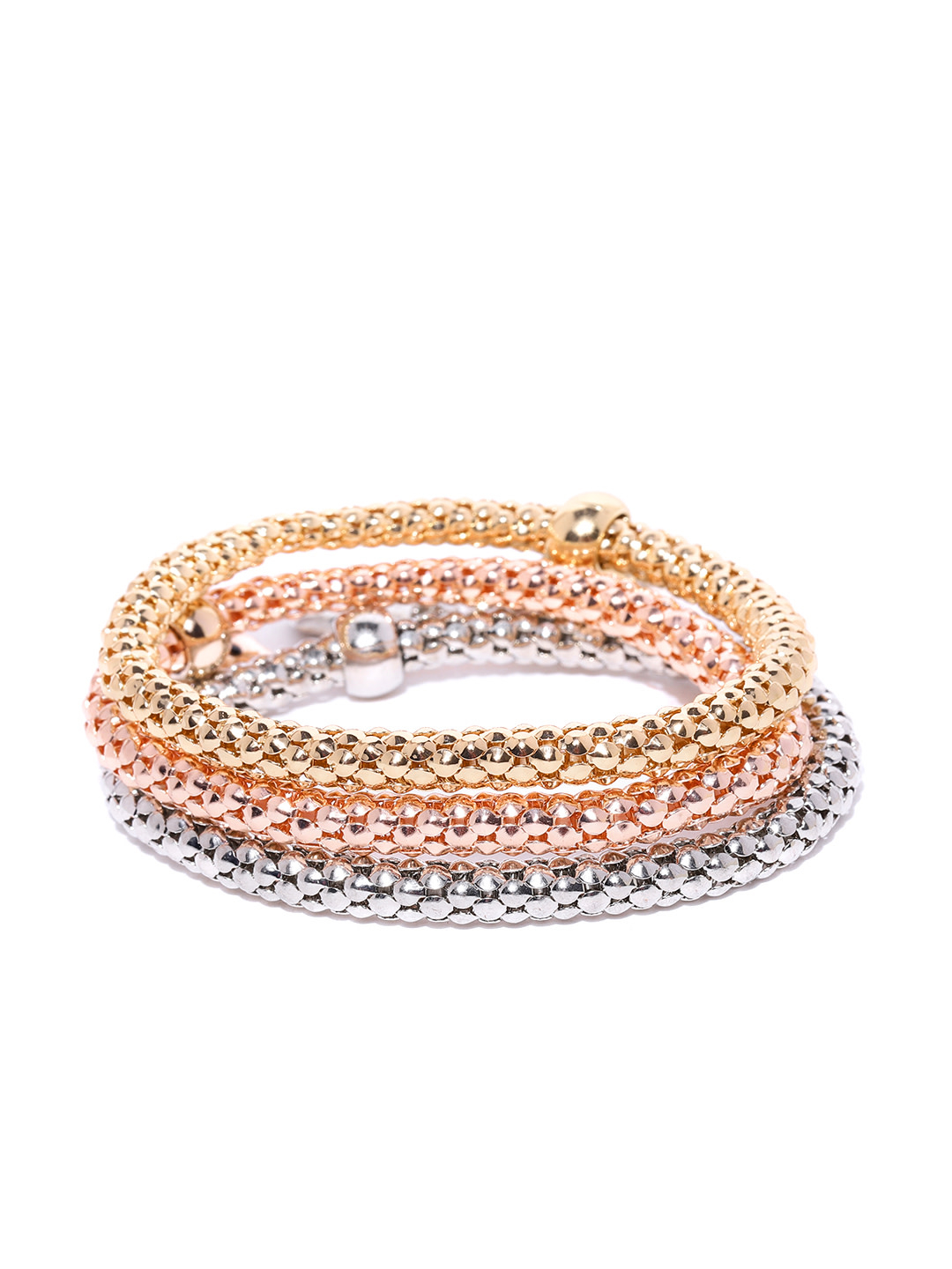 YouBella Women Set of 3 Elasticated Charm Bracelets