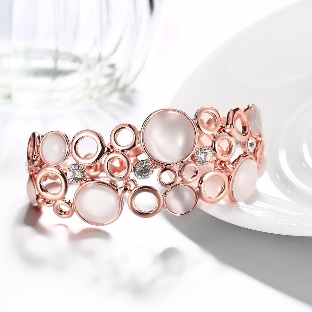 YouBella Stylish Latest Design Party Wear Jewellery Gold Plated Charm Bracelet for Women (Rose Gold) (YBBN_91640)