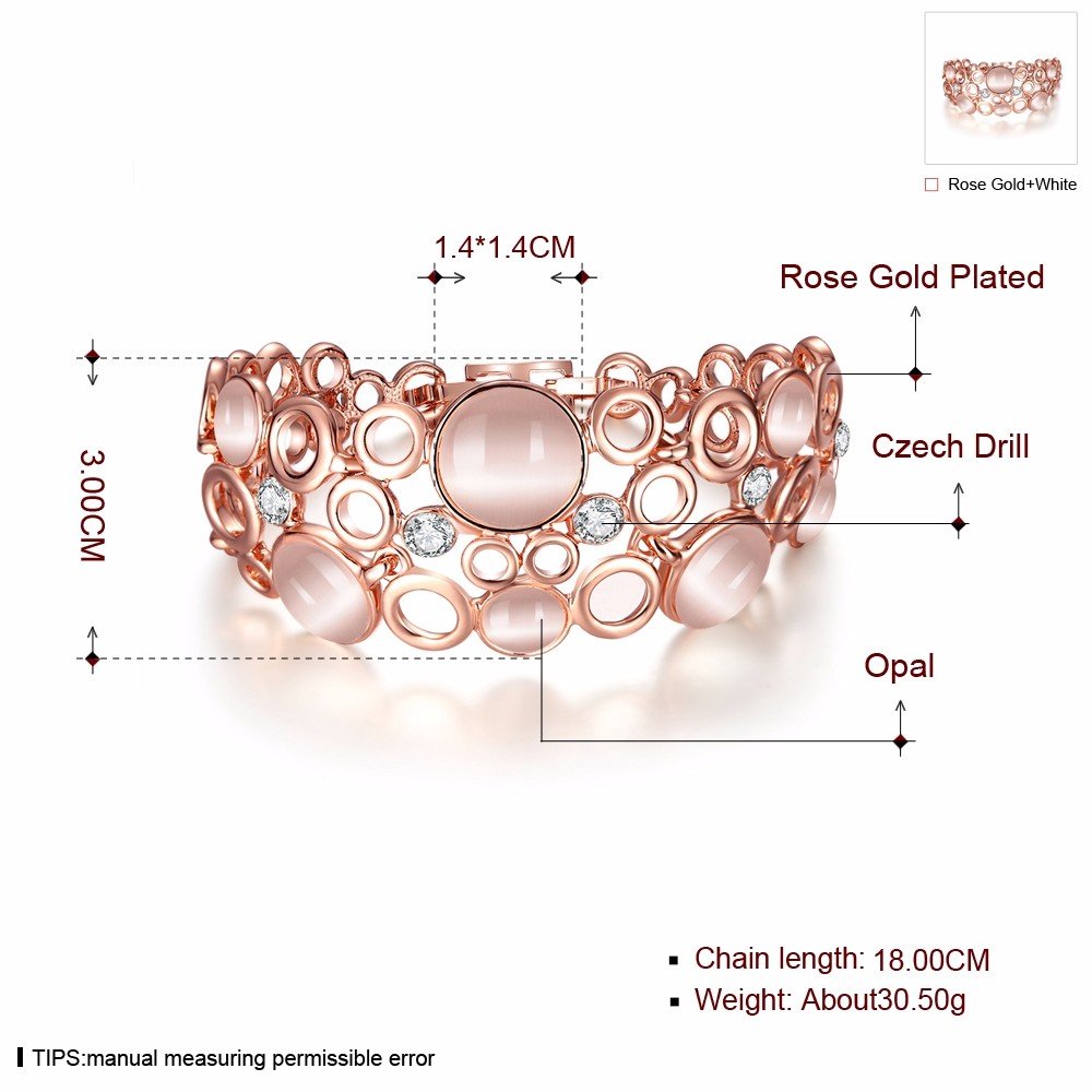 YouBella Stylish Latest Design Party Wear Jewellery Gold Plated Charm Bracelet for Women (Rose Gold) (YBBN_91640)