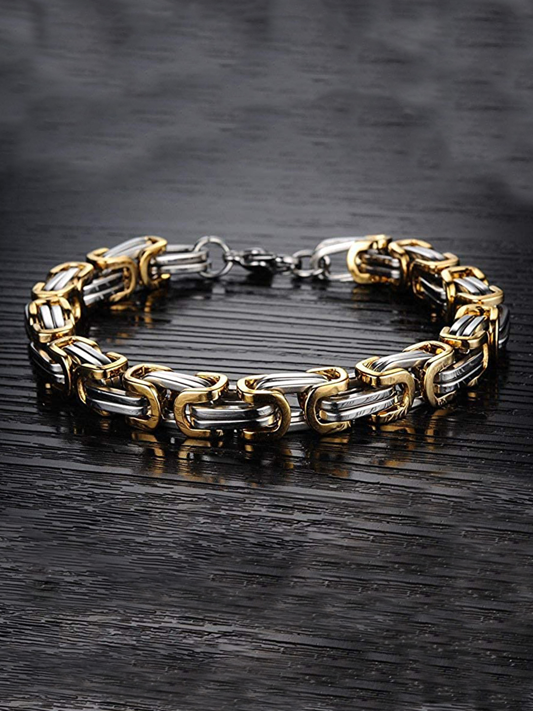 YouBella Stylish Jewellery Gold Plated Charm Bracelet for Men (Metallic) (YBBN_91648)