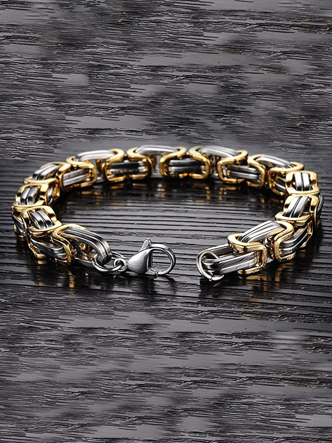 YouBella Stylish Jewellery Gold Plated Charm Bracelet for Men (Metallic) (YBBN_91648)