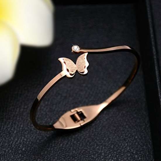 YouBella Stylish Latest Design Butterfly Jewellery Gold Plated Charm Bracelet for Women (Golden) (YBBN_91649)