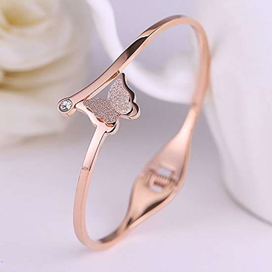 YouBella Stylish Latest Design Butterfly Jewellery Gold Plated Charm Bracelet for Women (Golden) (YBBN_91649)