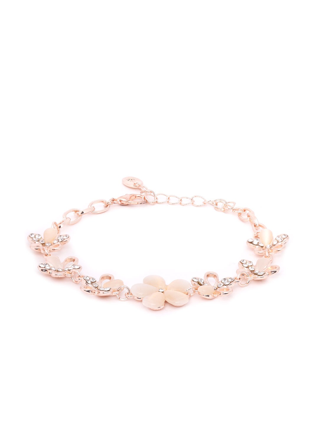 YouBella Rose Gold Crystal gold-plated	Bracelets Bangles for Girls and Women (Circle of Life)