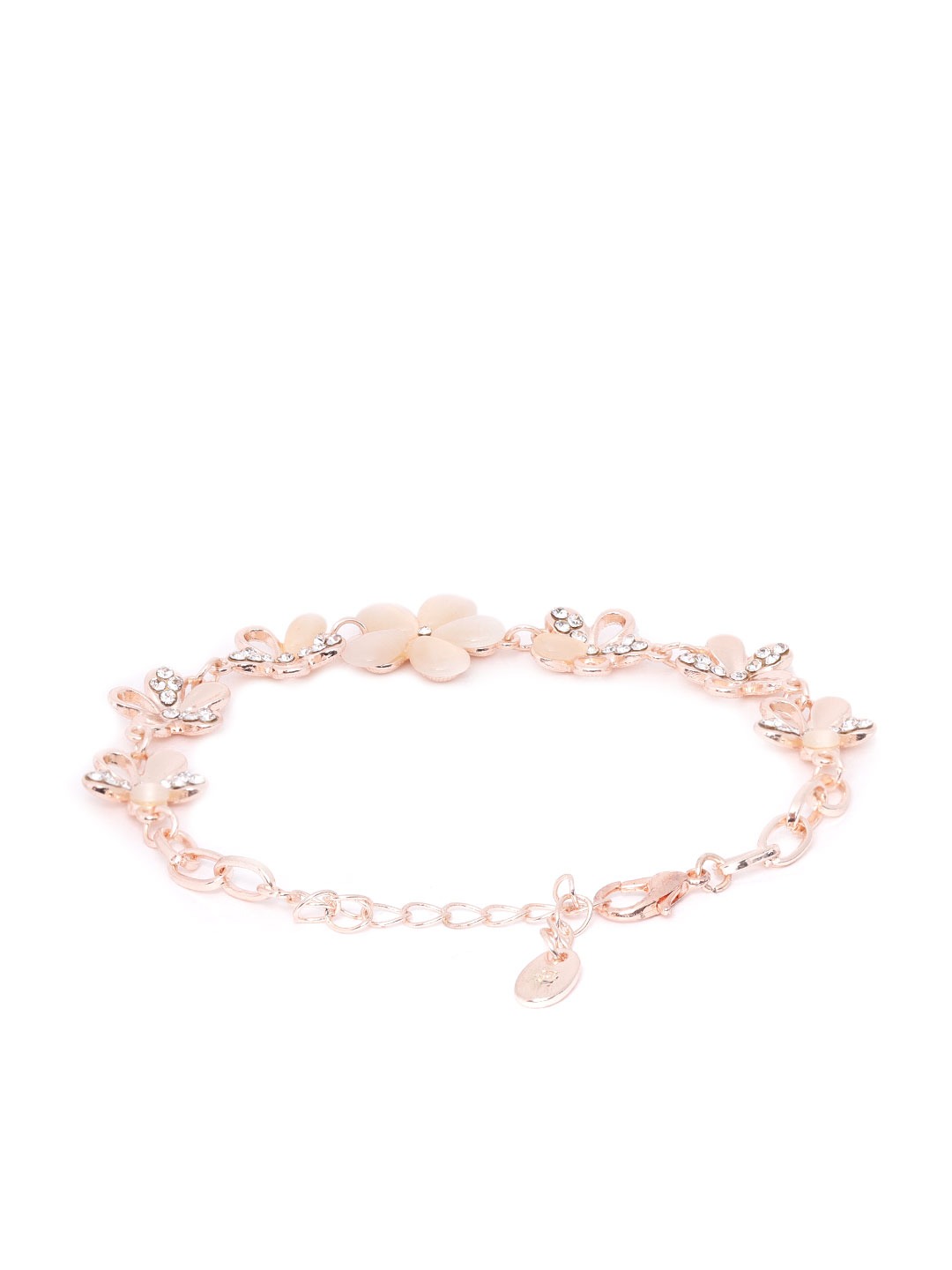 YouBella Rose Gold Crystal gold-plated	Bracelets Bangles for Girls and Women (Circle of Life)