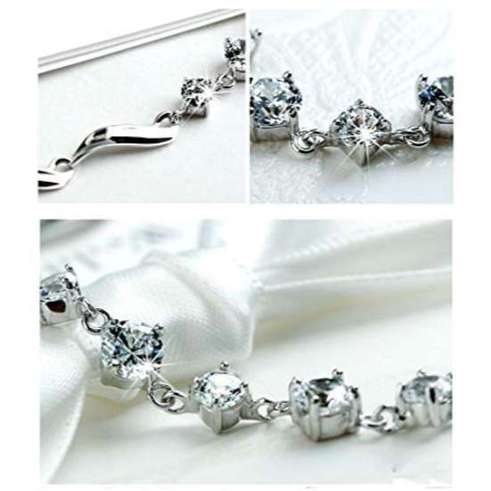 YouBella Stylish Latest Design Jewellery Silver Plated Charm Bracelet for Women (Silver) (YBBN_91654)