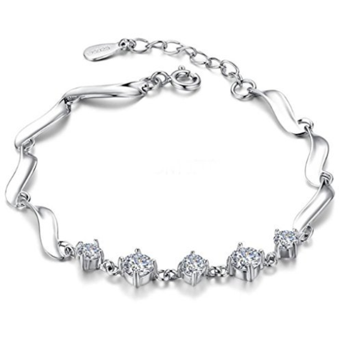 YouBella Stylish Latest Design Jewellery Silver Plated Charm Bracelet for Women (Silver) (YBBN_91654)