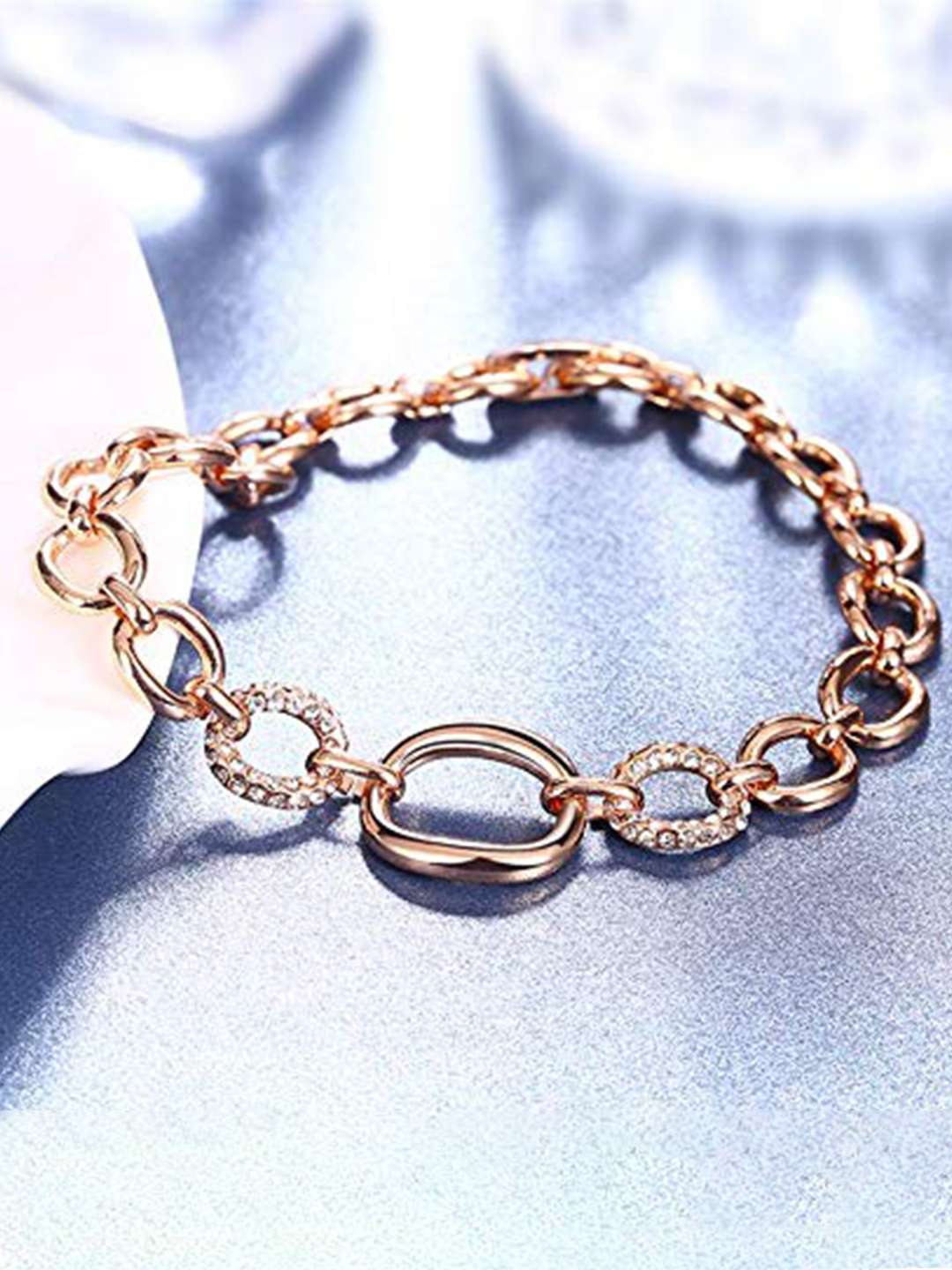 YouBella Jewellery Gold Plated Stylish Latest Crystal Bracelet Bangle Jewellery for Girls and Women