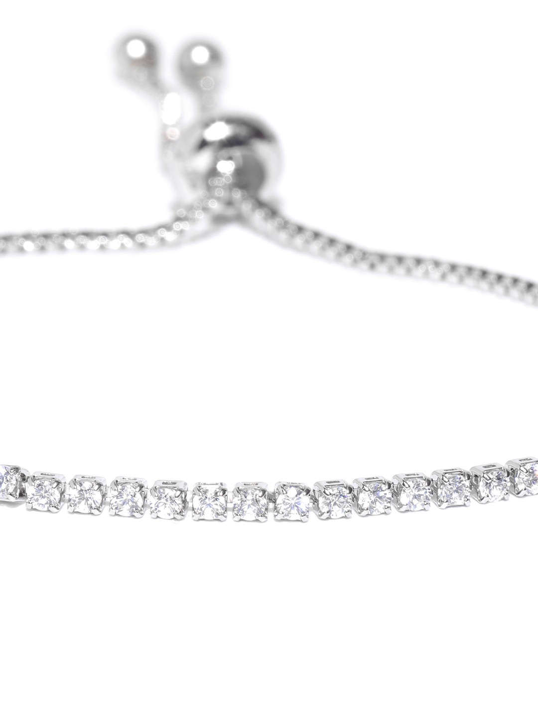 YouBella Women Silver-Plated Stone-Studded Bracelet