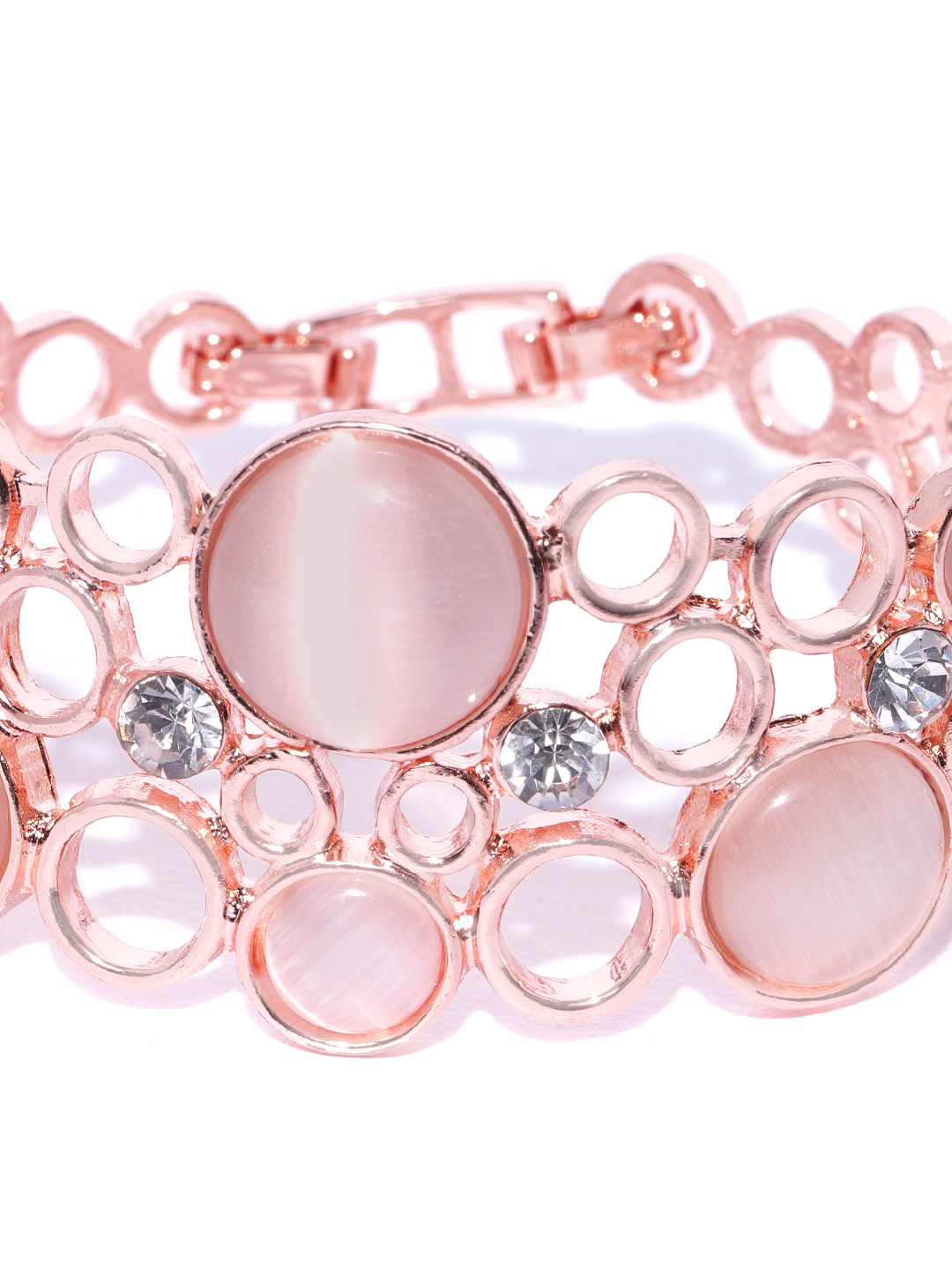 YouBella Rose Gold-Plated Stone-Studded Bracelet