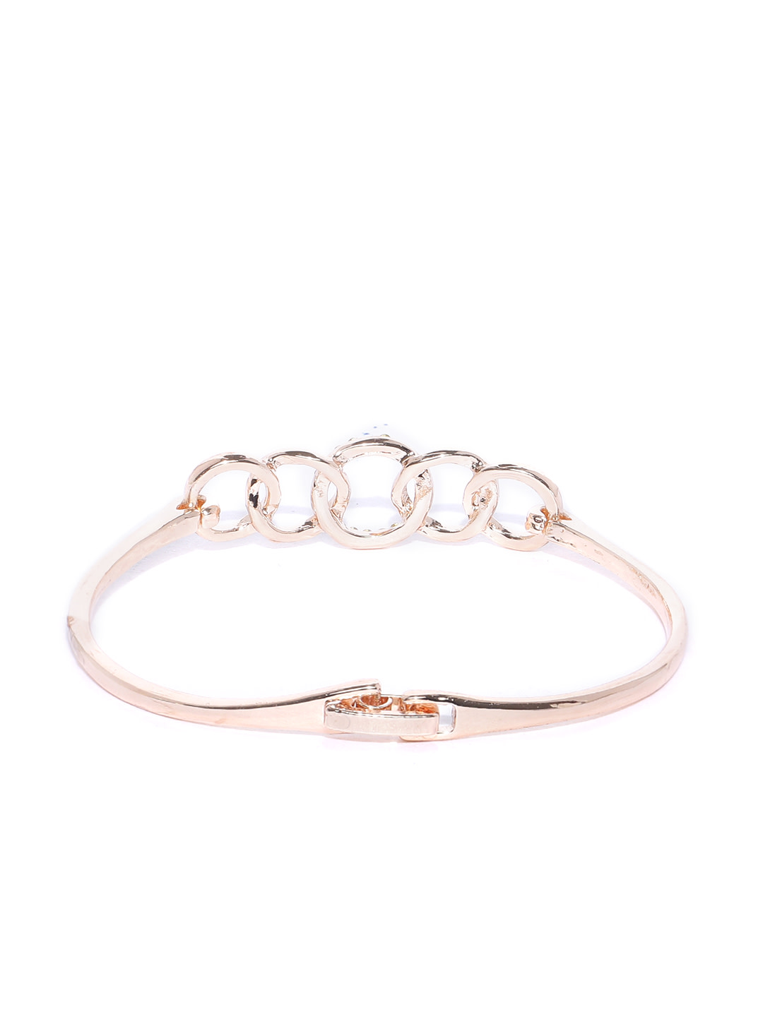 YouBella Rose Gold Plated Stone Studded Bangle Style Bracelet