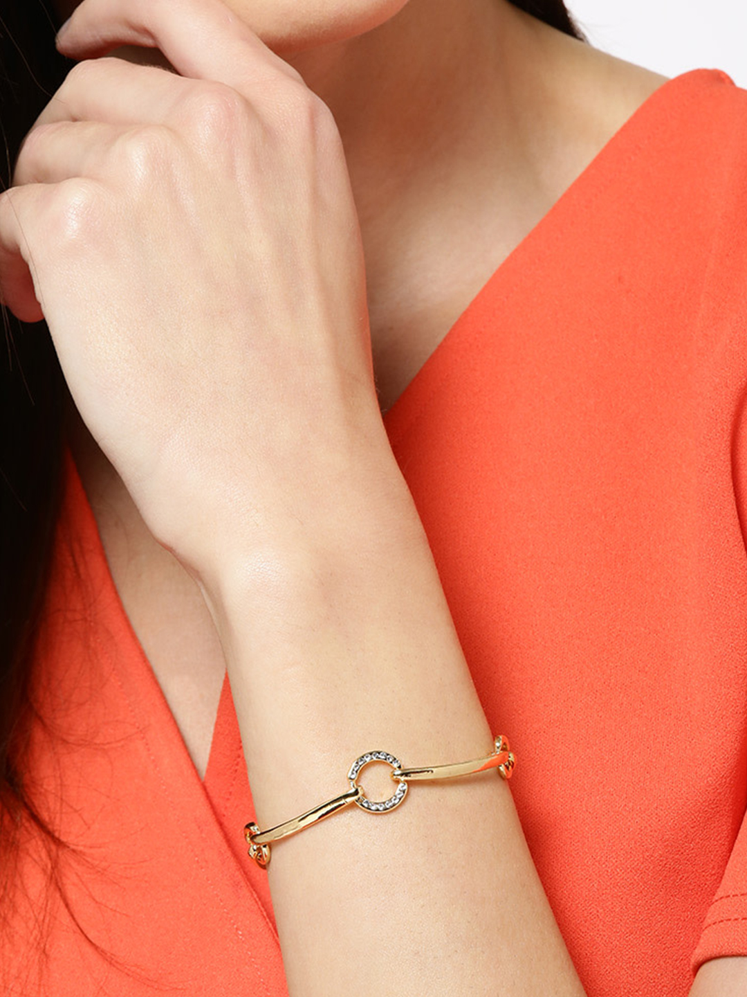 YouBella Jewellery Gold Plated Stylish Latest Crystal Bracelet Bangle Jewellery for Girls and Women