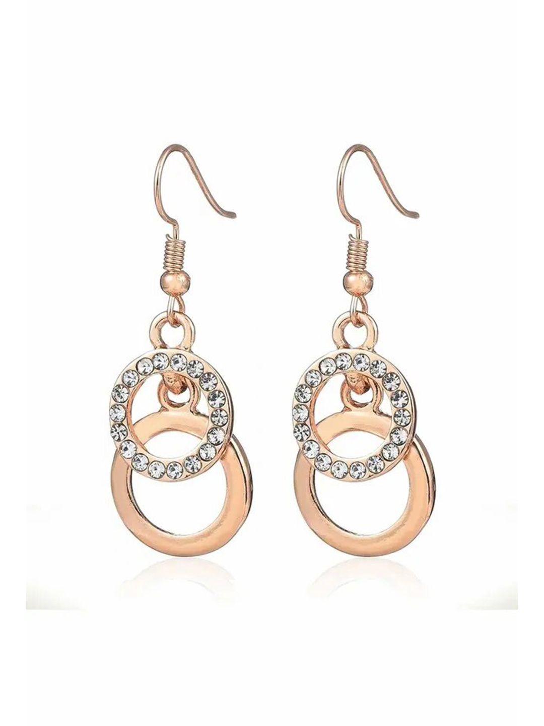 YouBella Jewellery Gold Plated Stylish Latest Crystal Combo of Earrings and Bracelet Bangle Jewellery for Girls and Women