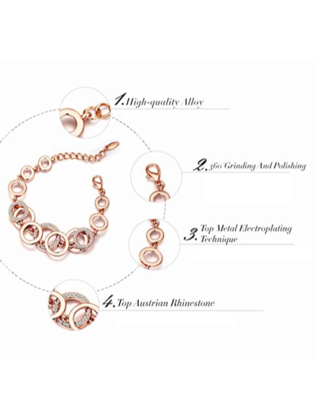 YouBella Jewellery Gold Plated Stylish Latest Crystal Combo of Earrings and Bracelet Bangle Jewellery for Girls and Women
