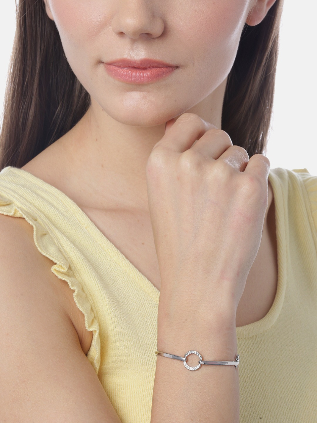YouBella Rose Gold Plated Stone Studded Link Bracelet