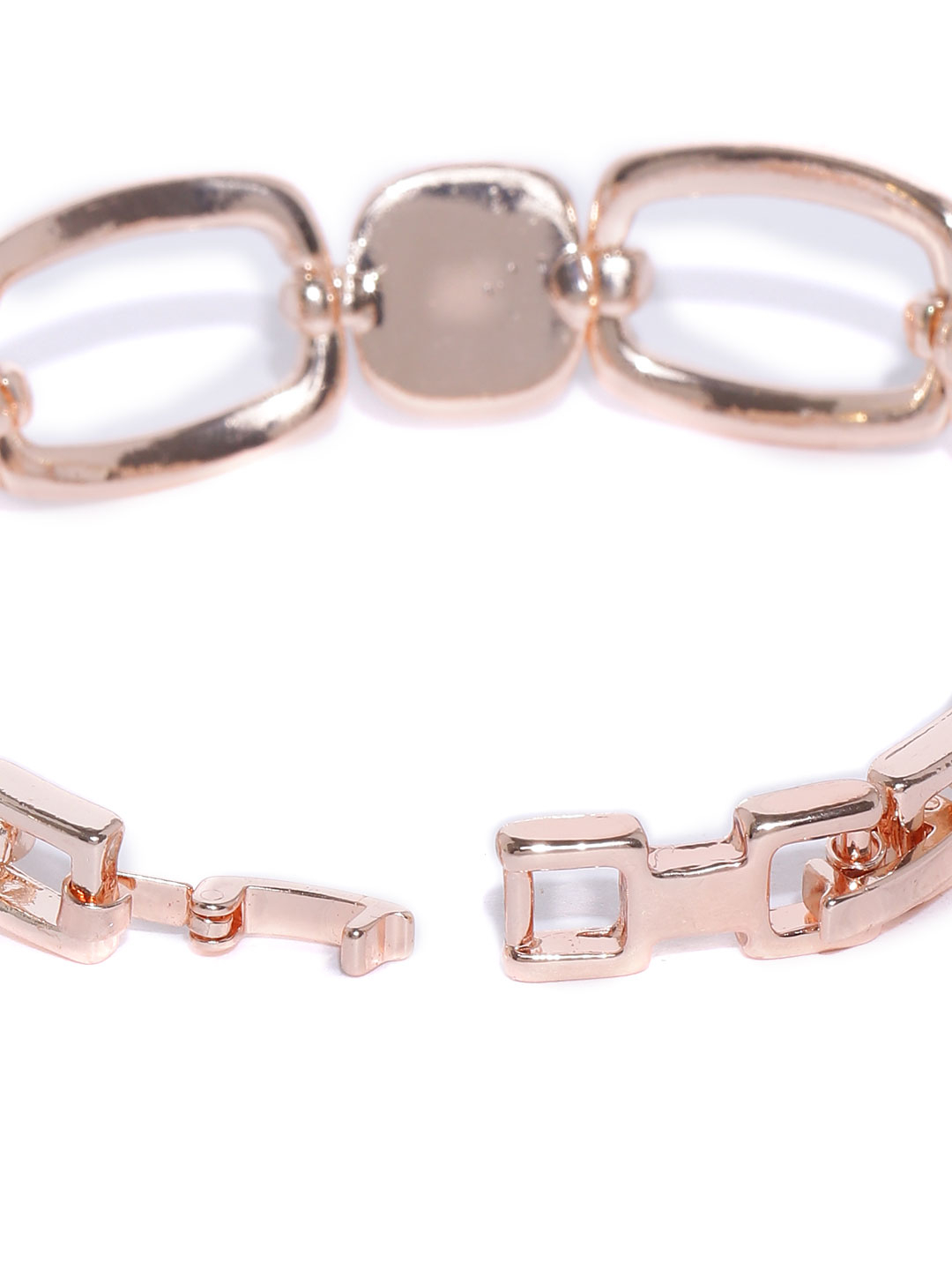 YouBella Black Rose Gold-Plated Butterfly Shaped Link Bracelet