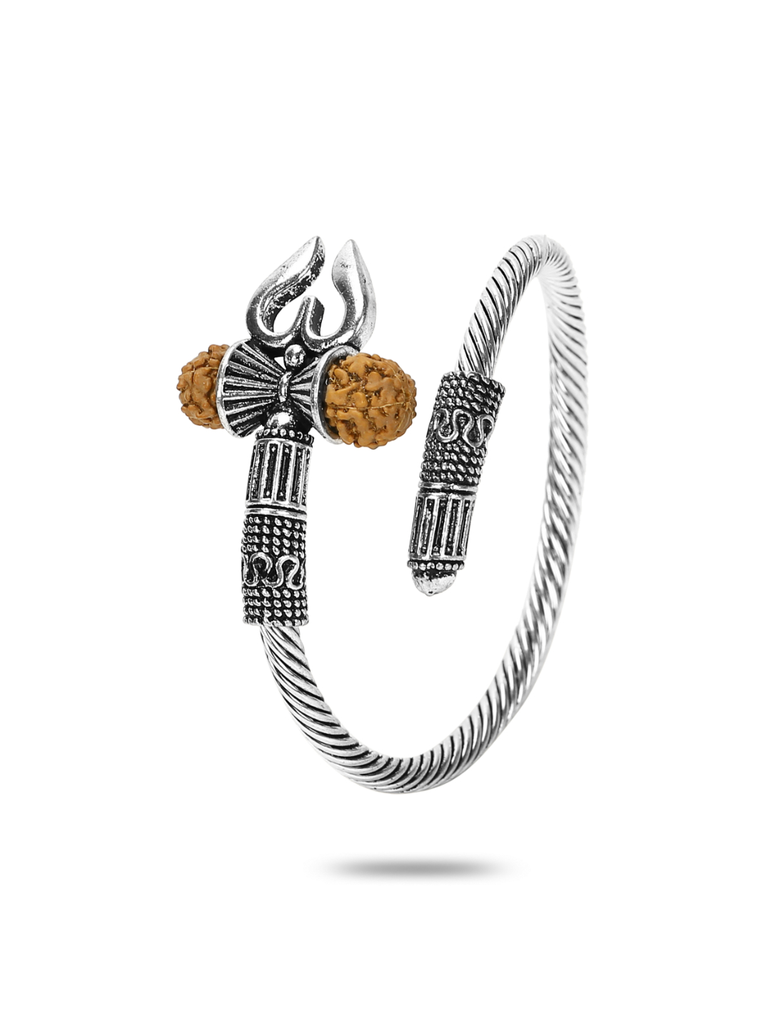 YouBella Jewellery Silver Plated Oxidised Shiva Trishul Style Bracelet for Men and Boys