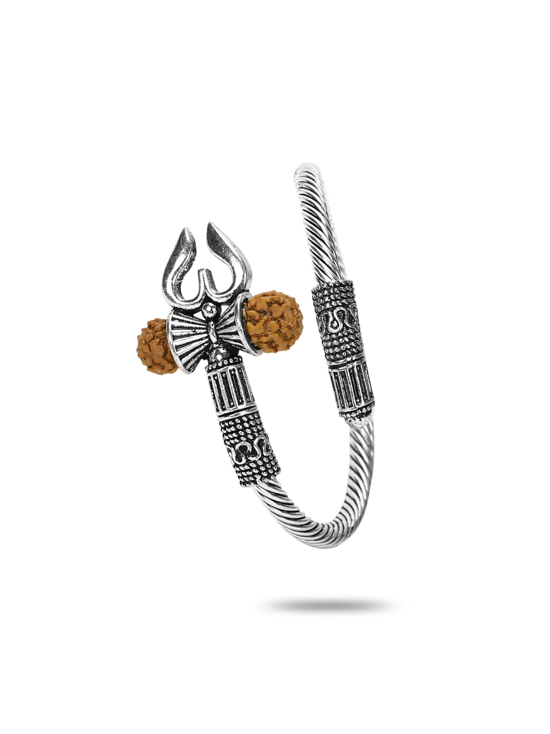 YouBella Jewellery Silver Plated Oxidised Shiva Trishul Style Bracelet for Men and Boys