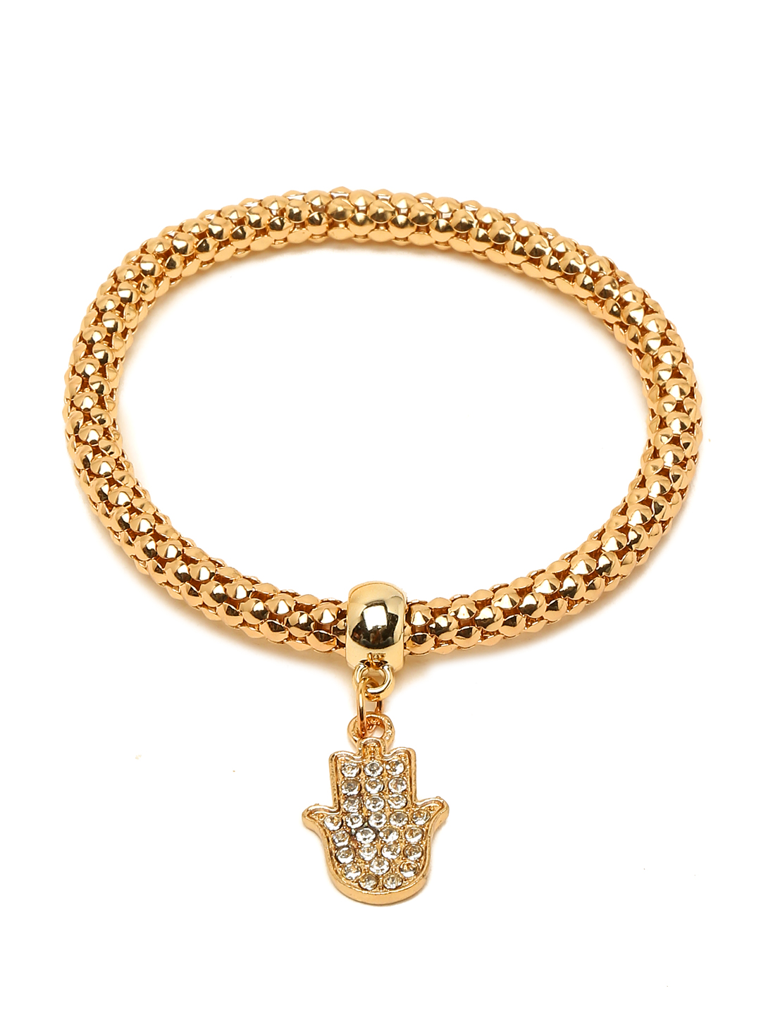 YouBella Jewellery Silver and Rose Gold Crystal Bracelet Bangle Jewellery for Girls and Women (Style - 8)