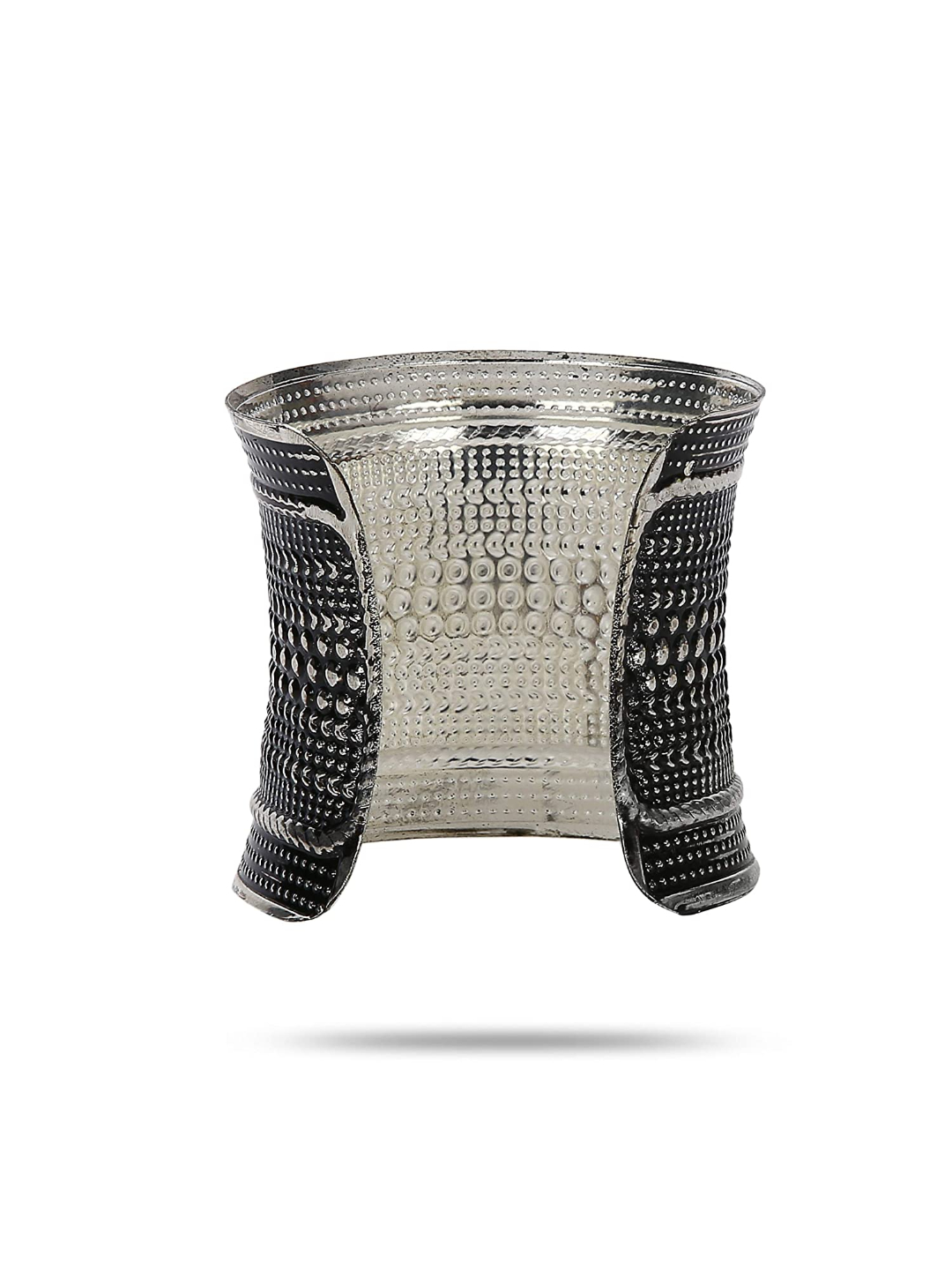 YouBella Women Silver-Toned Silver-Plated Cuff Bracelet