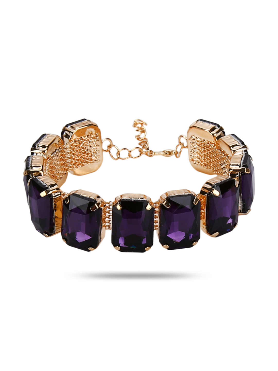 Valentine Gift for Girlfriend/Wife : YouBella Jewellery Crystal Bangle Bracelet For Girls and Women (Purple)