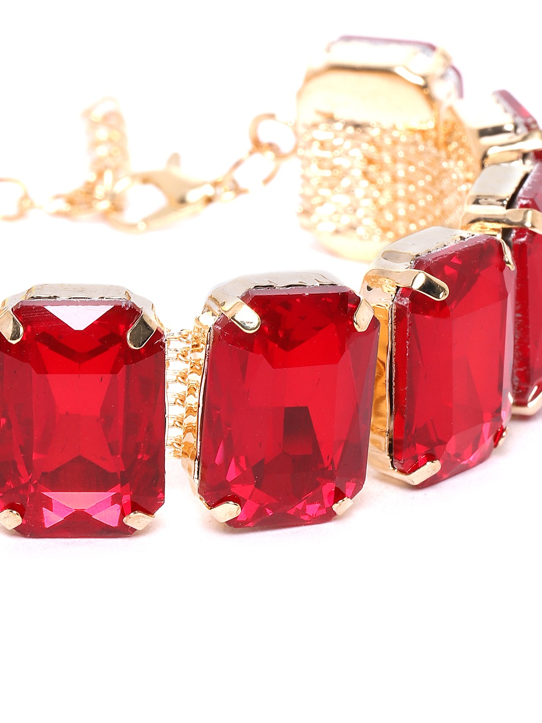 Valentine Gift for Girlfriend/Wife : YouBella Jewellery Crystal Bangle Bracelet For Girls and Women (Red)