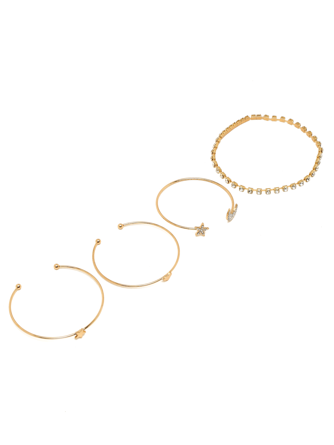 YouBella Jewellery Gold Plated Bracelet Set for Girls and Women (Gold)