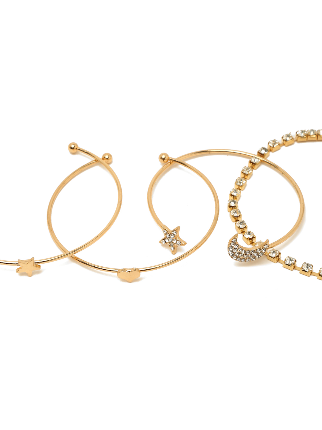 YouBella Jewellery Gold Plated Bracelet Set for Girls and Women (Gold)