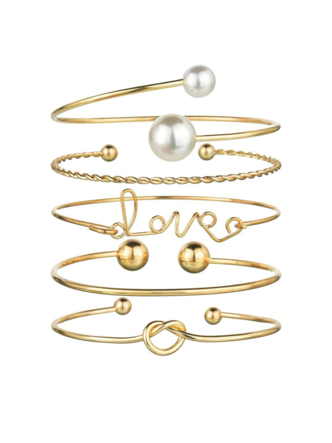 YouBella Jewellery Gold Plated Bracelet Set for Girls and Women (Gold)