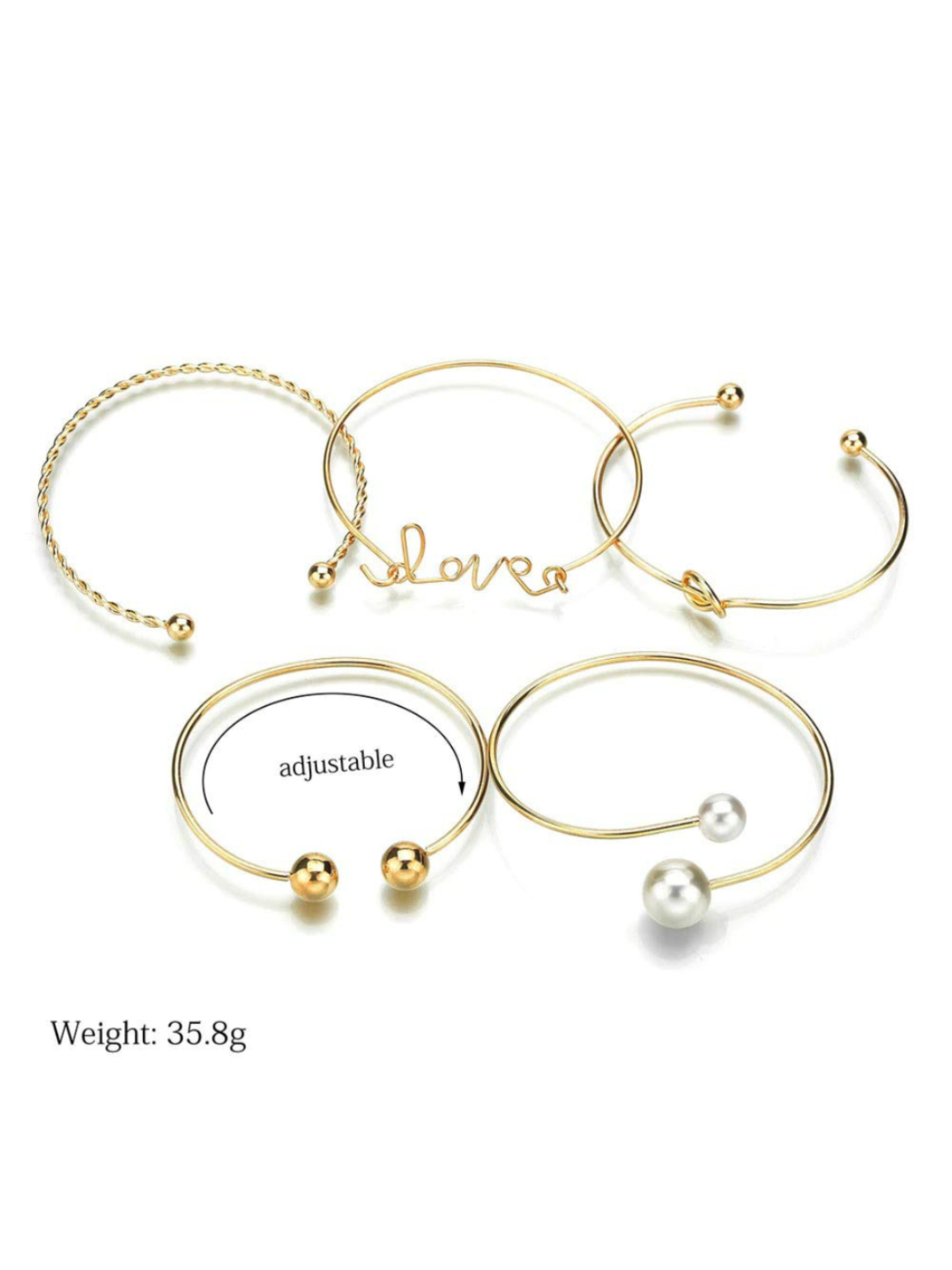YouBella Jewellery Gold Plated Bracelet Set for Girls and Women (Gold)