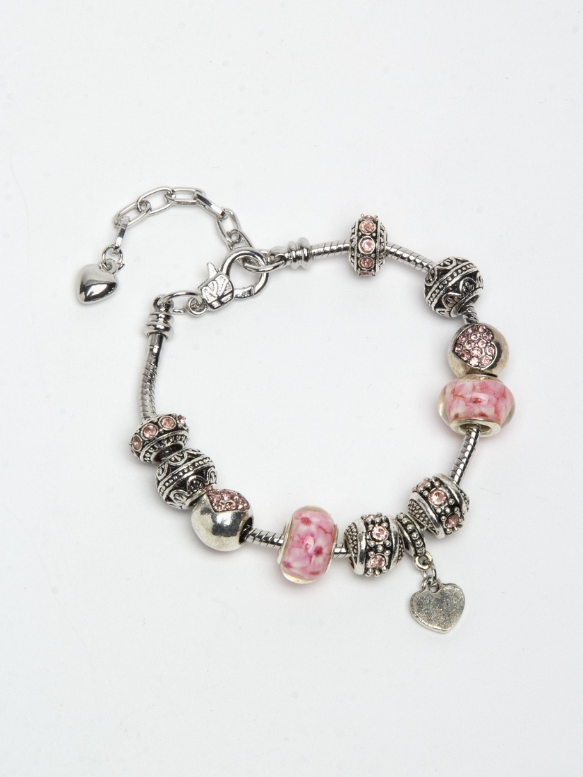 YouBella Blue Silver-Plated Stone Studded  Bangle-Style Bracelet