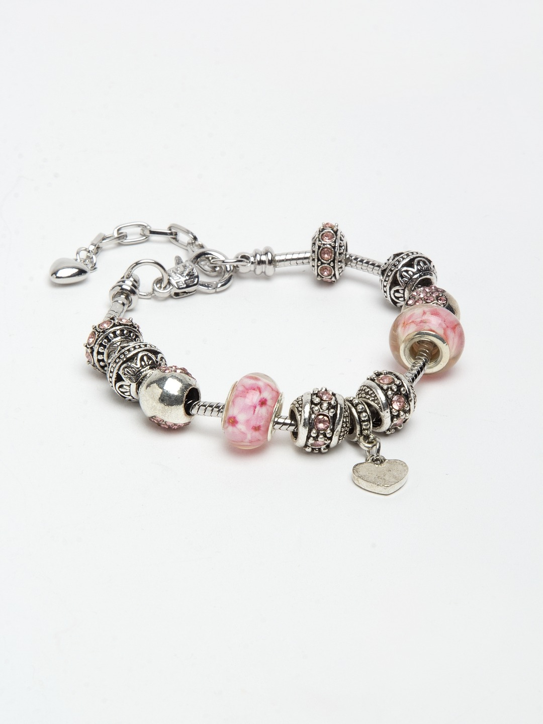 YouBella Blue Silver-Plated Stone Studded  Bangle-Style Bracelet