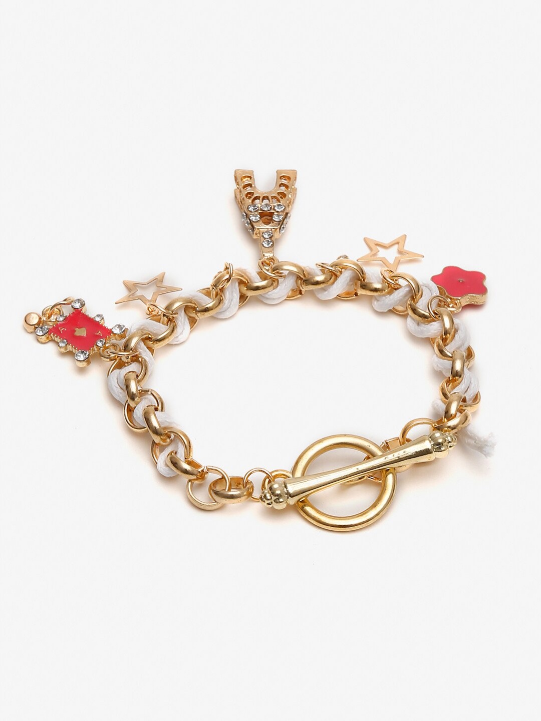 YouBella Jewellery Gold Plated Charm Bracelet for Girls and Women (Style 1)