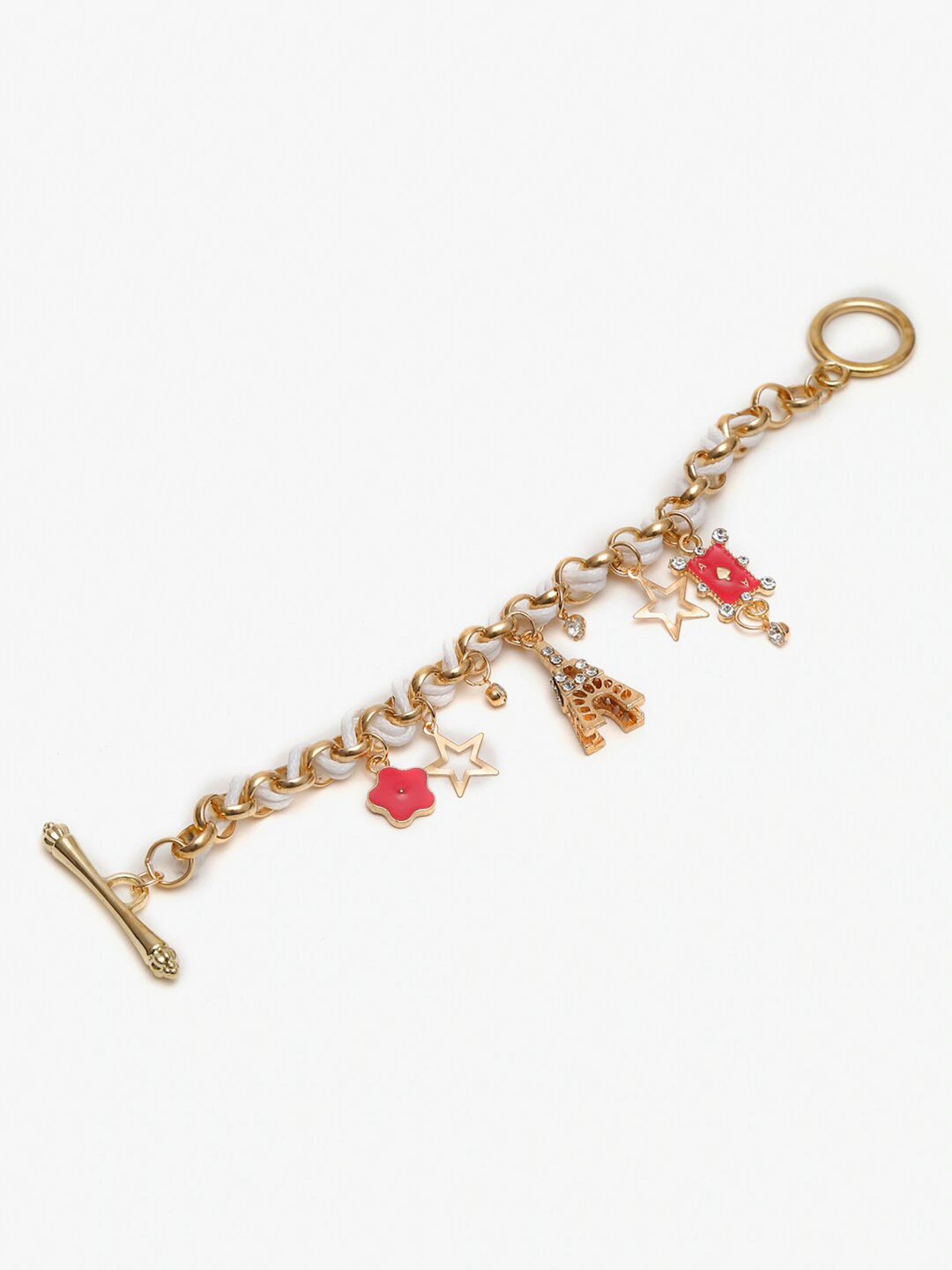 YouBella Jewellery Gold Plated Charm Bracelet for Girls and Women (Style 1)