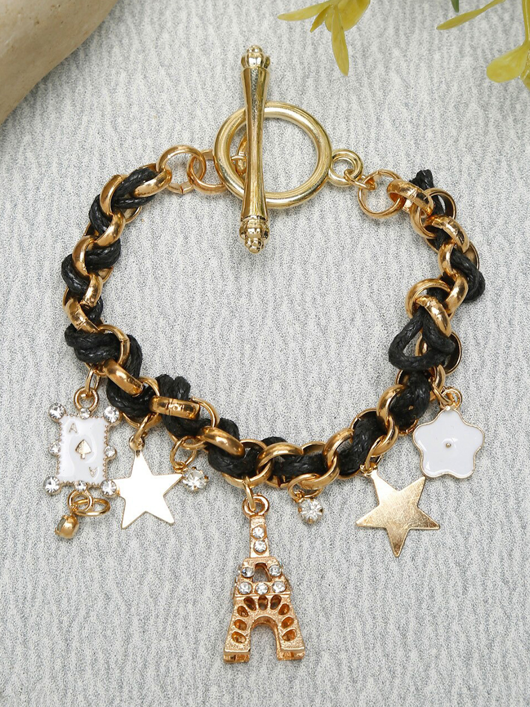 YouBella Jewellery Gold Plated Charm Bracelet for Girls and Women (Style 3)