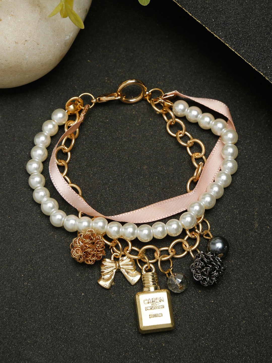 YouBella Jewellery Gold Plated Charm Bracelet for Girls and Women (Style 4)