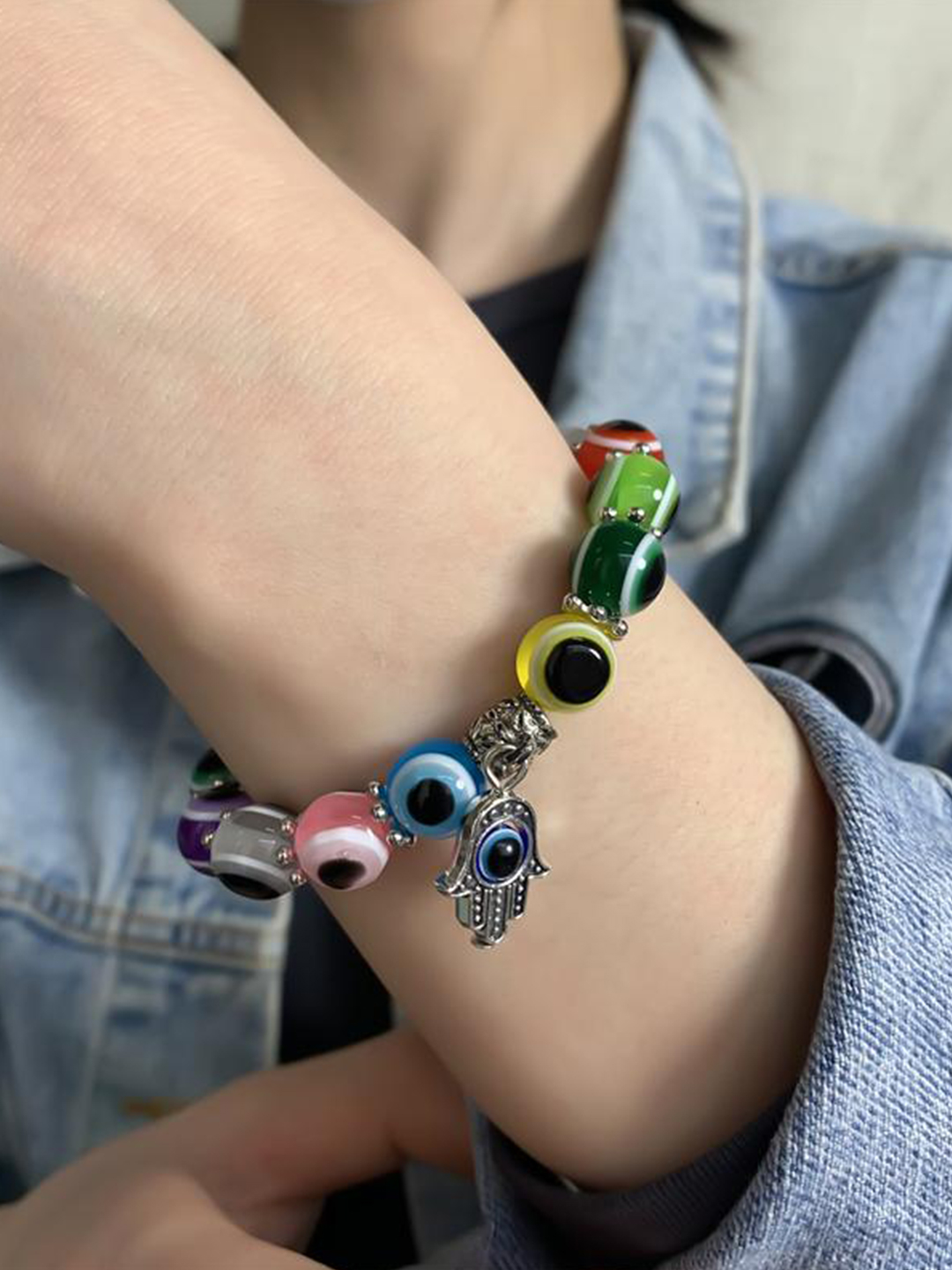 YouBella Jewellery Evil Eye Bracelet for Girls and Women (Multicolor) (YBBN_91778)