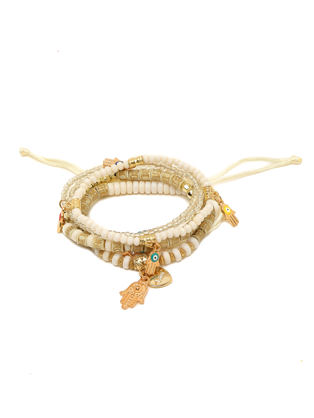 YouBella Jewellery Evil Eye Bracelet for Girls and Women (White) (YBBN_91783)