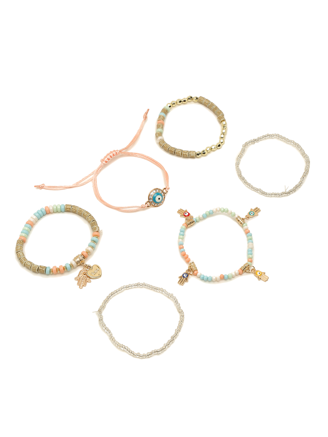 YouBella Jewellery Evil Eye Bracelet for Girls and Women (Multicolor) (YBBN_91785)