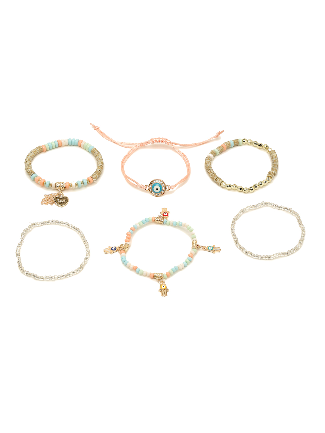 YouBella Jewellery Evil Eye Bracelet for Girls and Women (Multicolor) (YBBN_91785)