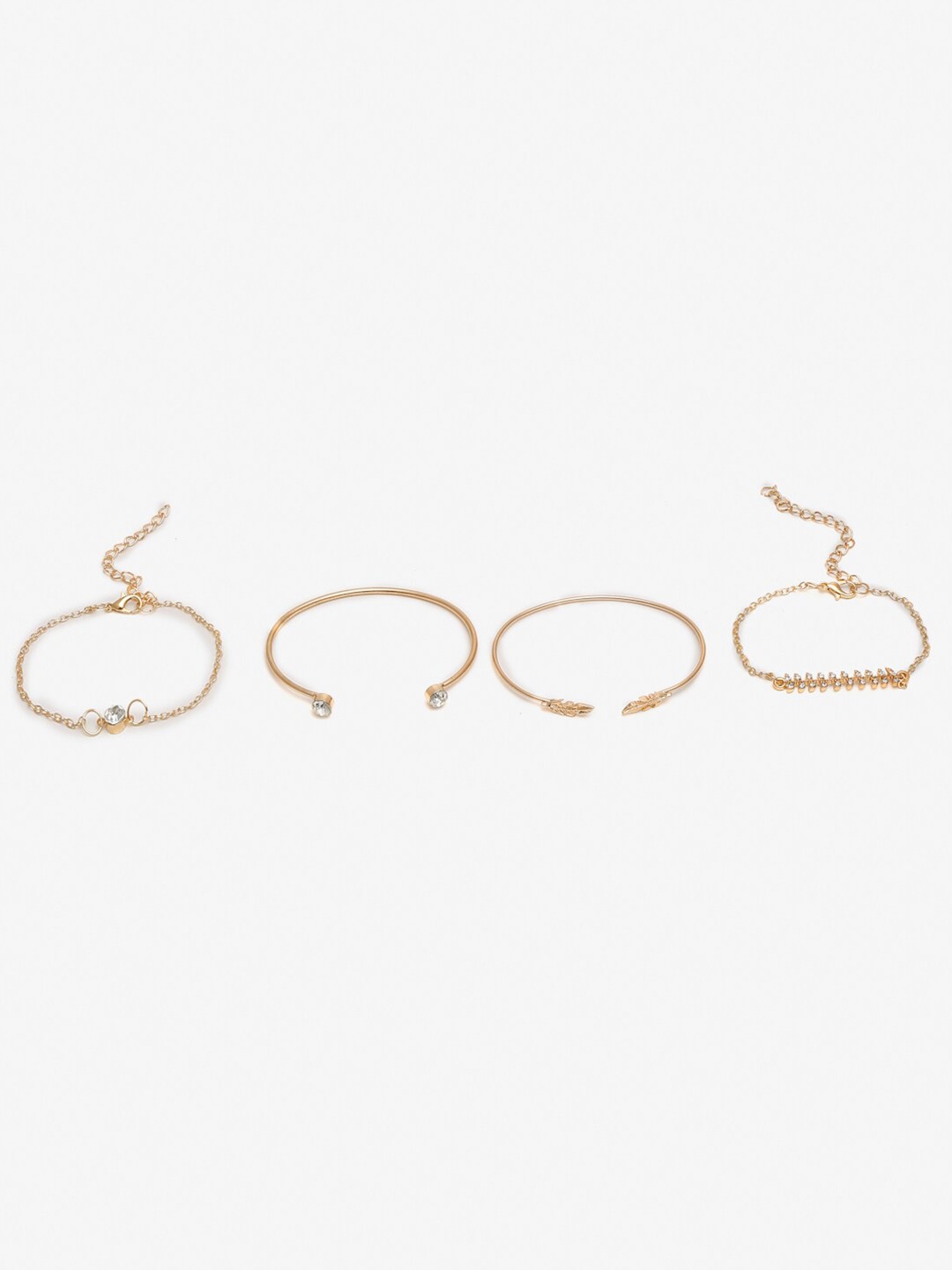 YouBella Jewellery Gold Plated Bracelet Set for Girls and Women (Gold) (YBBN_91786)