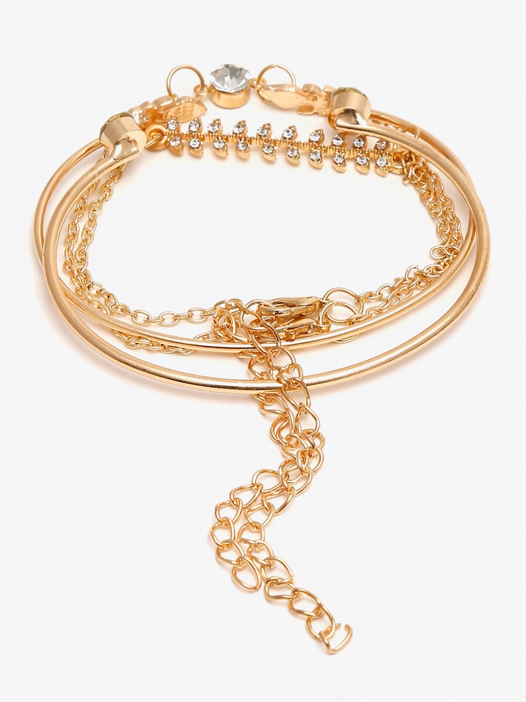YouBella Jewellery Gold Plated Bracelet Set for Girls and Women (Gold) (YBBN_91786)